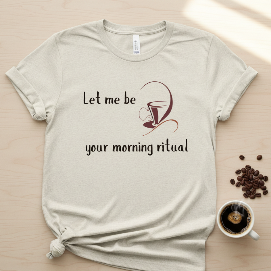 "Let me be your morning Ritual"  Short Sleeve Shirt