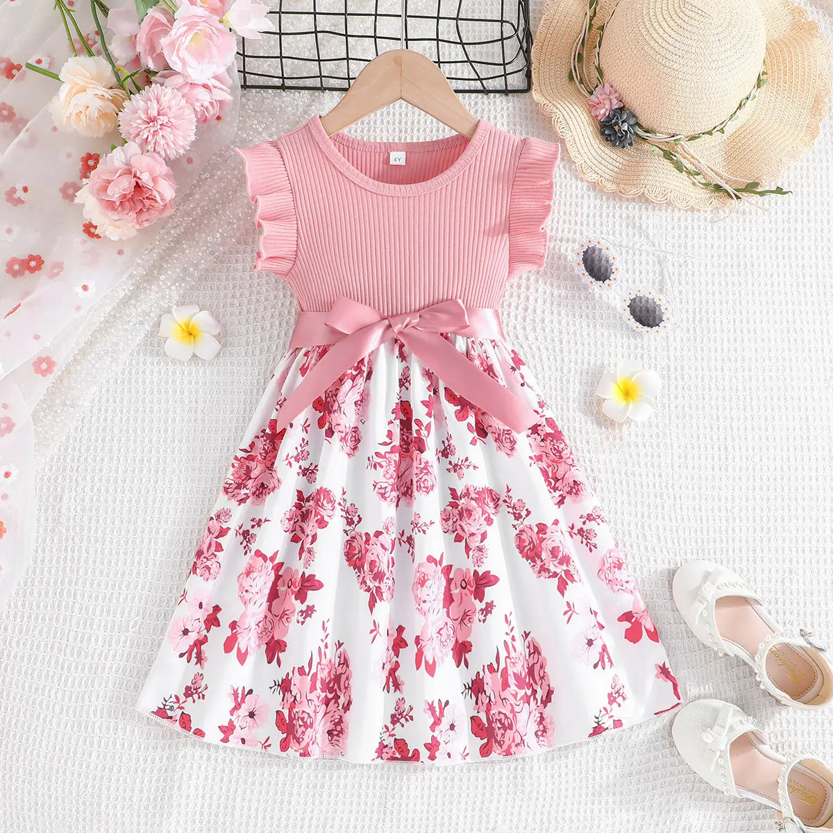 Pink Floral Print | Girls Dress