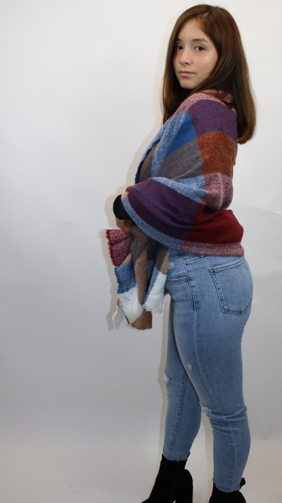 Long Plaid Scarf