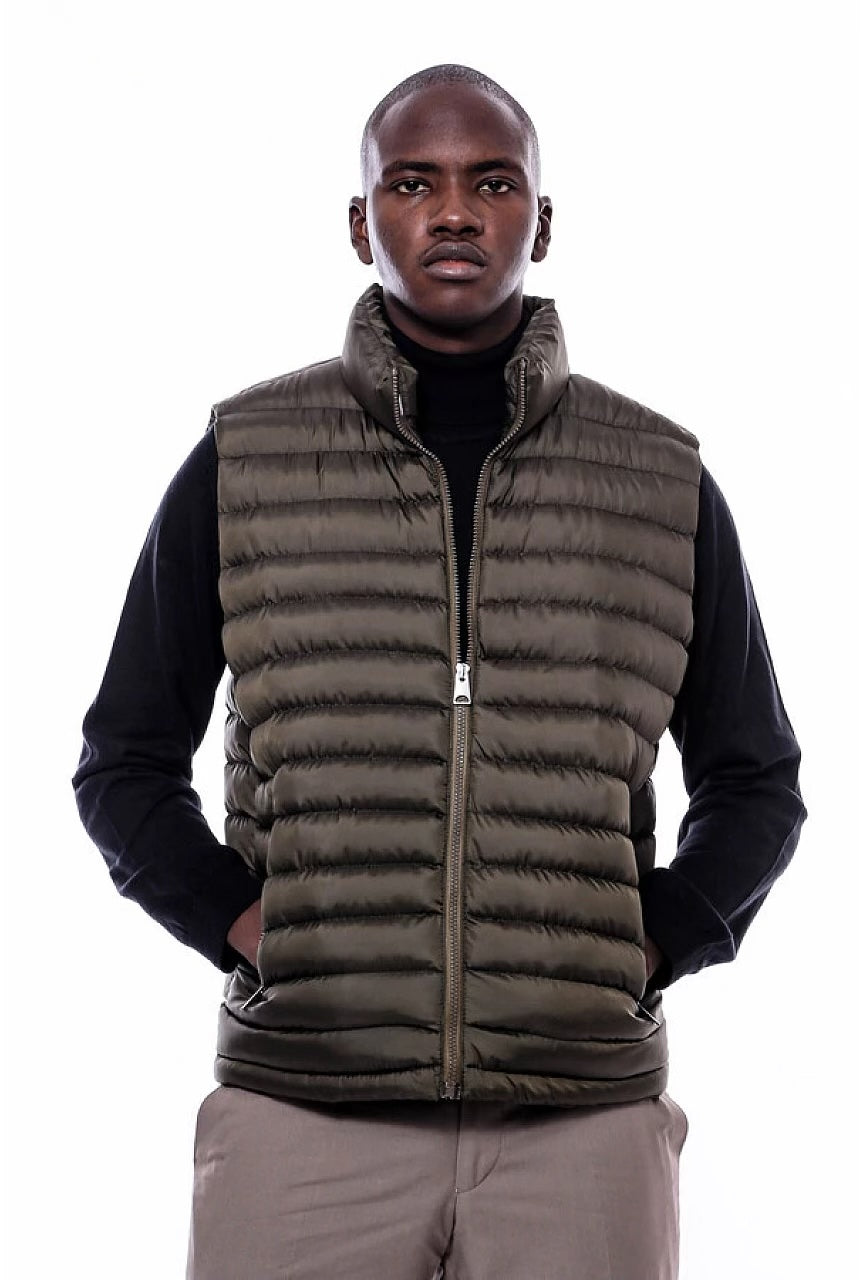 Men Puffer Green Vest