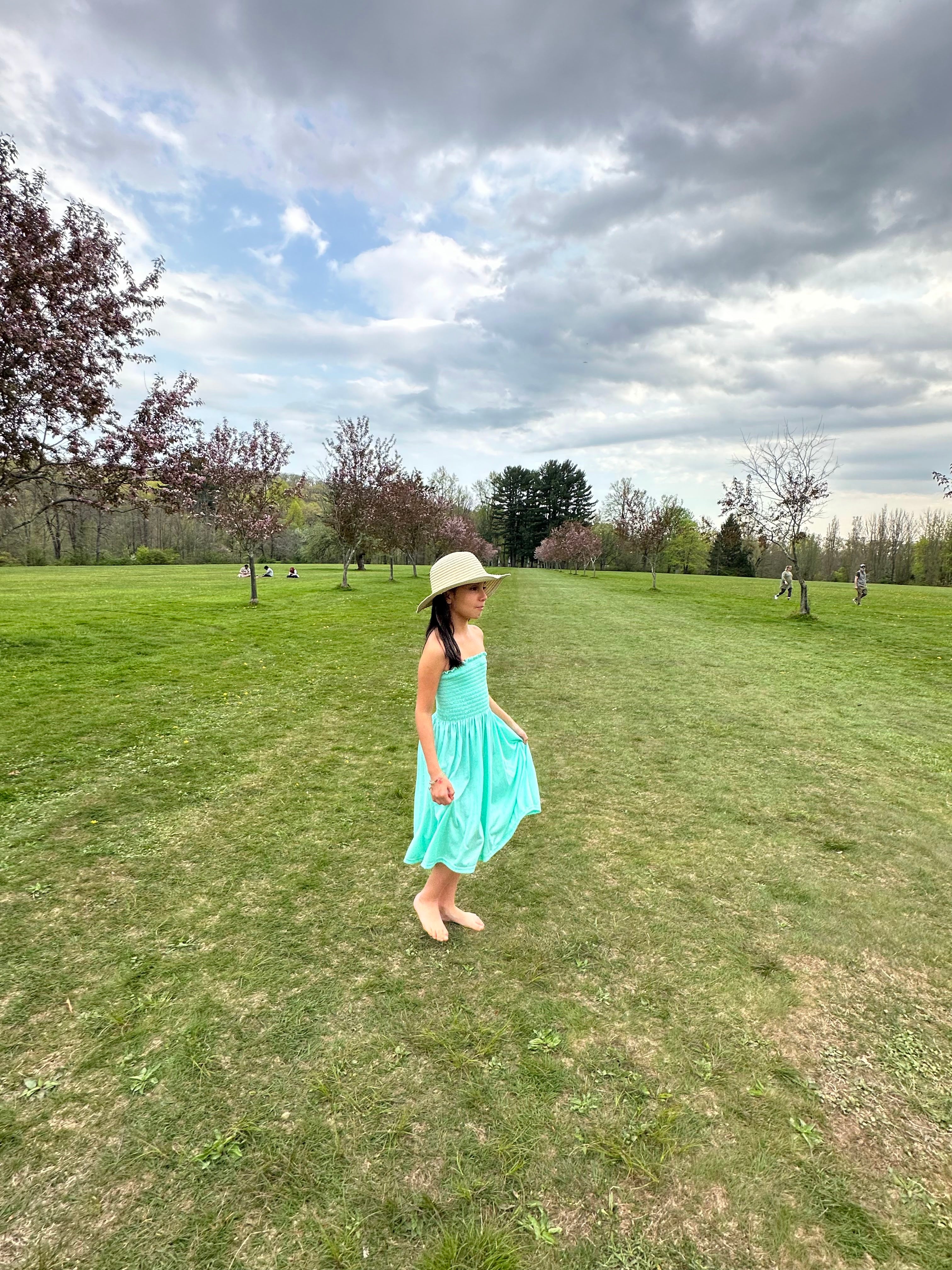 Kid's Strapless Turquoise Summer Dress