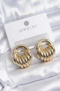 Brass Spiral Gold  Earring