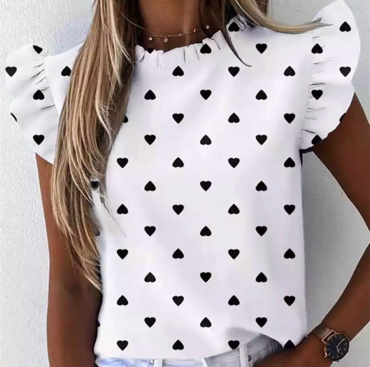 Ruffle Heart Blouse